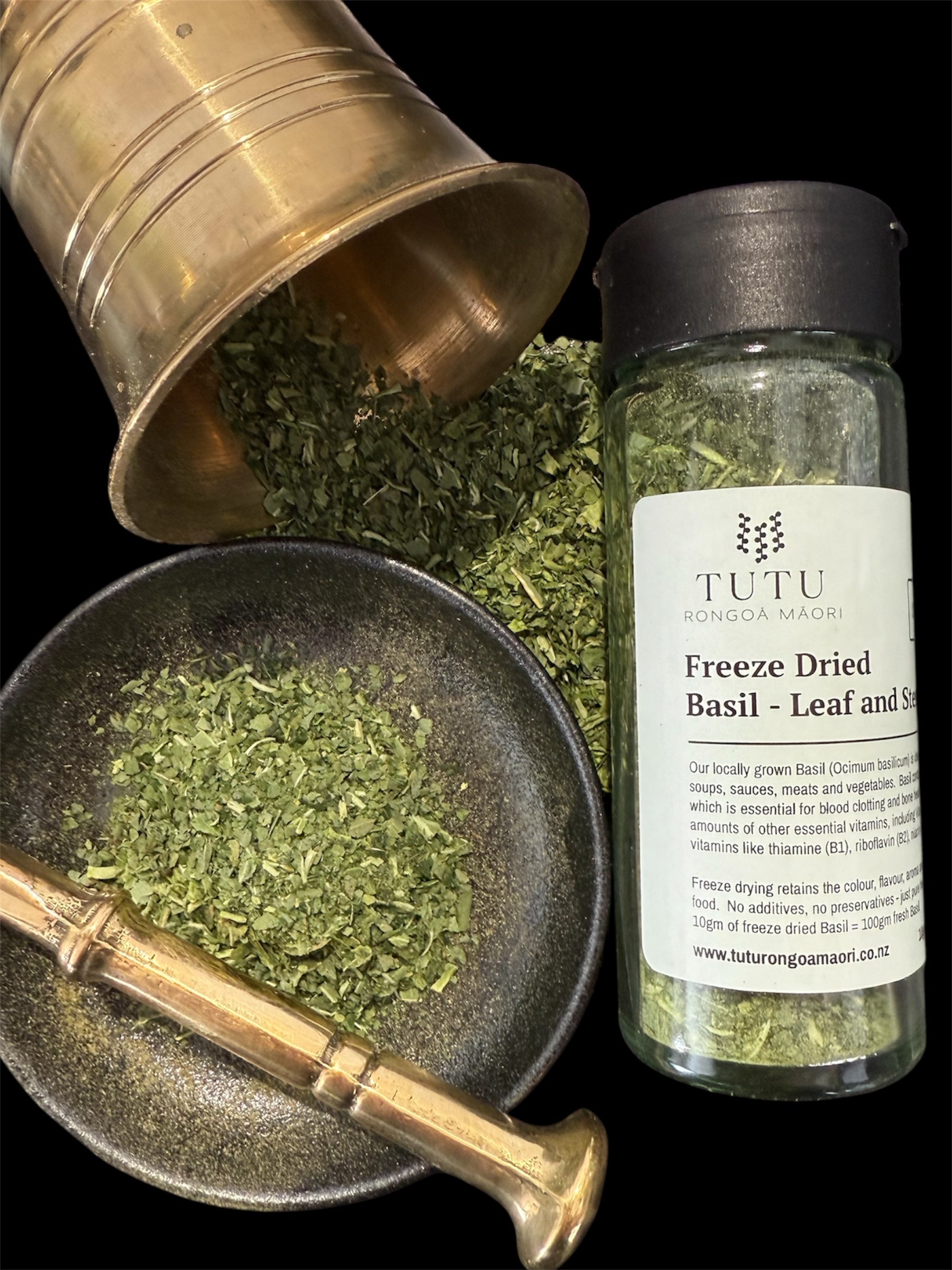 Freeze Dried Basil – TUTU RONGOĀ MĀORI