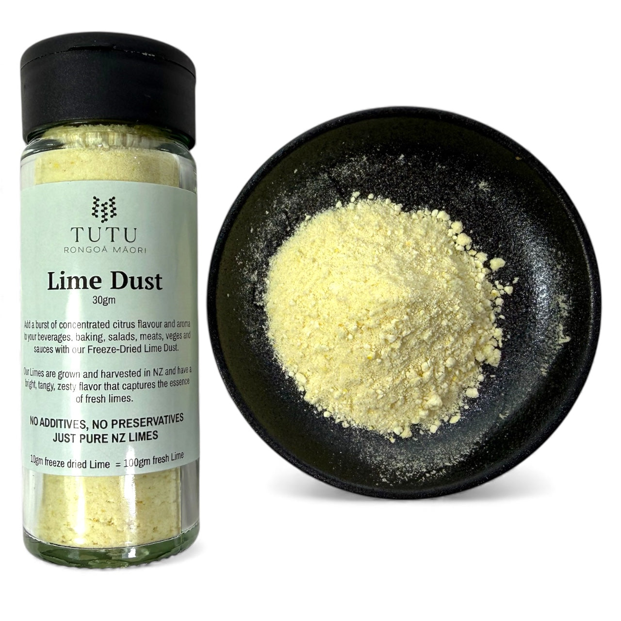 Freeze Dried NZ Lime Dust – TUTU RONGOĀ MĀORI
