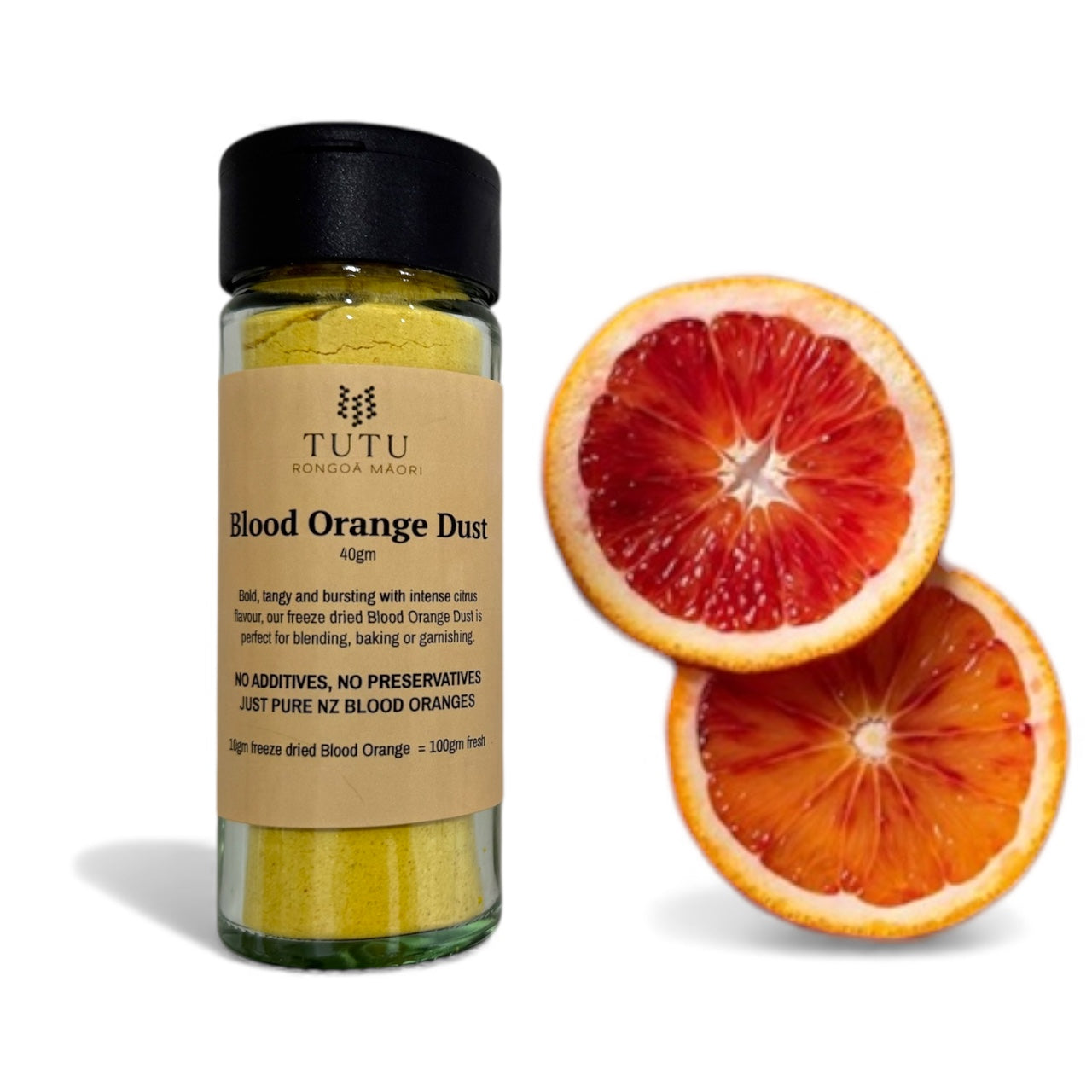 Freeze Dried NZ Blood Orange Dust – TUTU RONGOĀ MĀORI