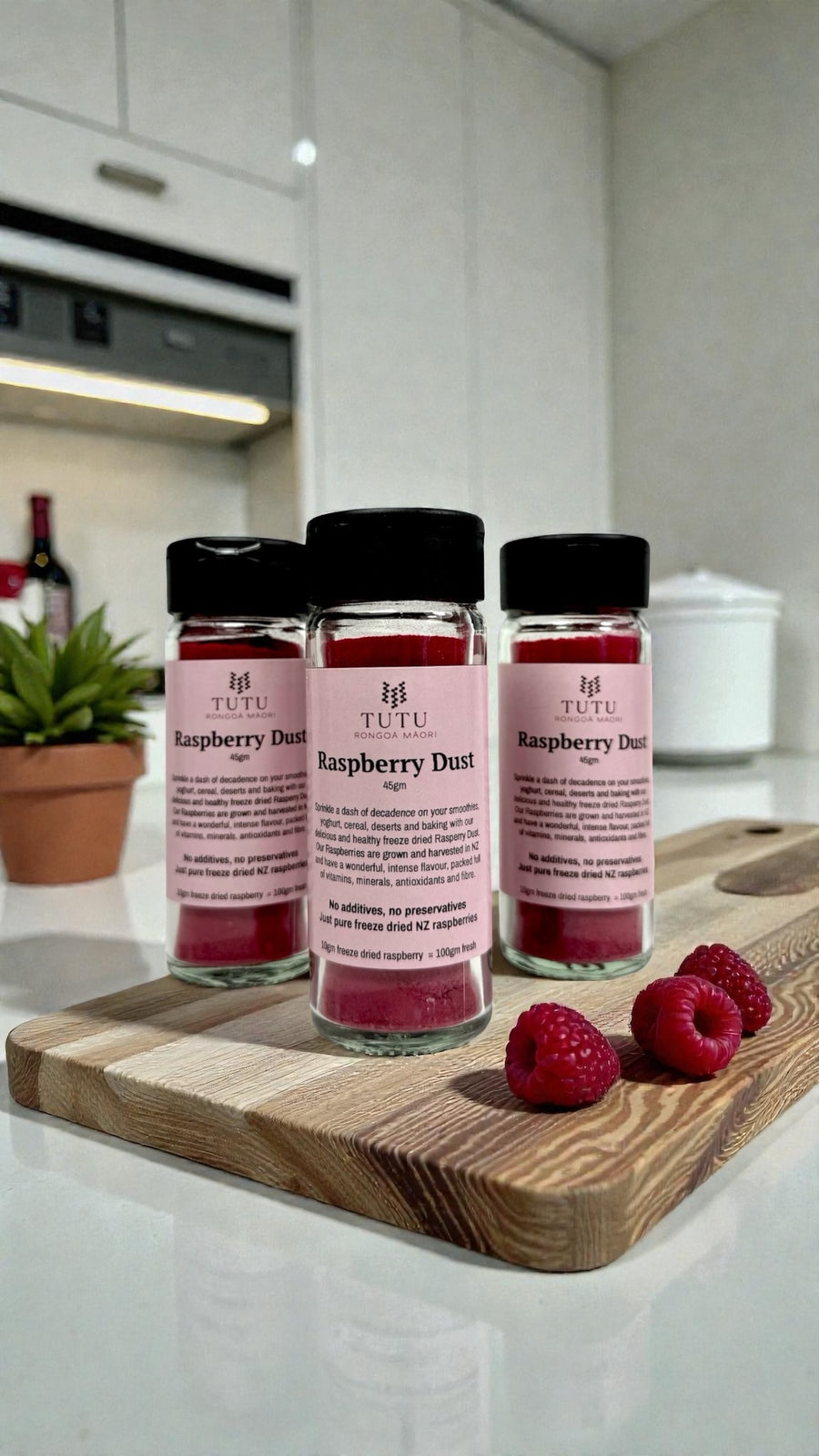 Freeze Dried NZ Raspberry Dust – TUTU RONGOĀ MĀORI