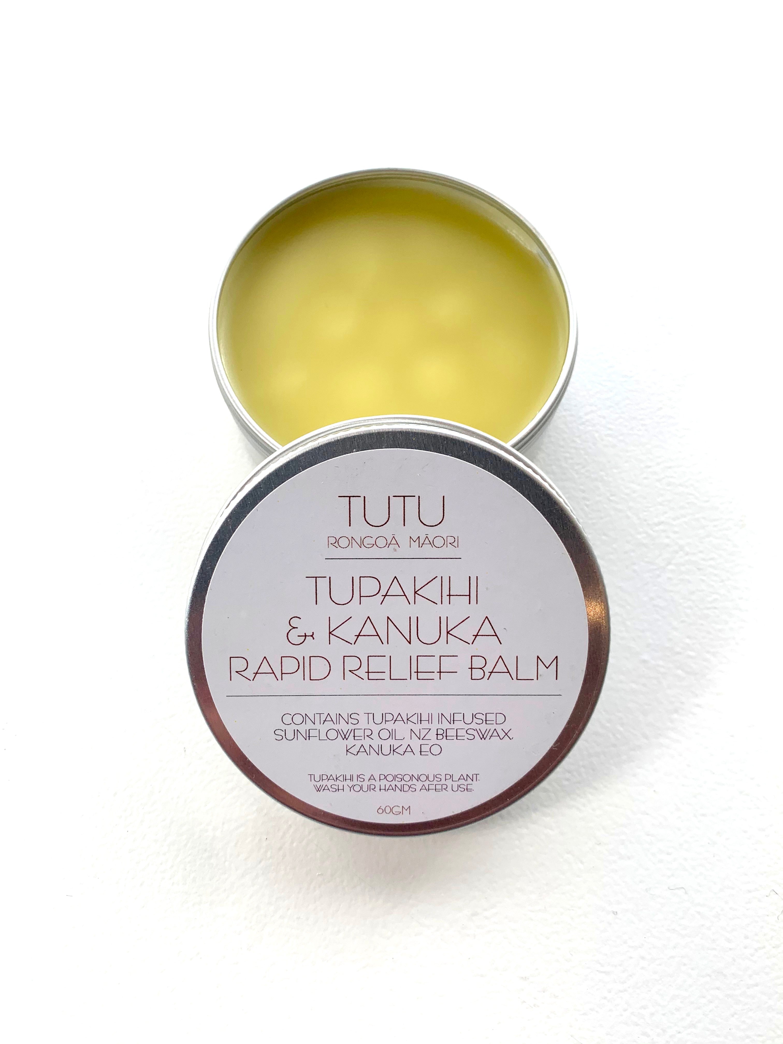 TŪPĀKIHI & KĀNUKA - RAPID RELIEF BALM – TUTU RONGOĀ MĀORI